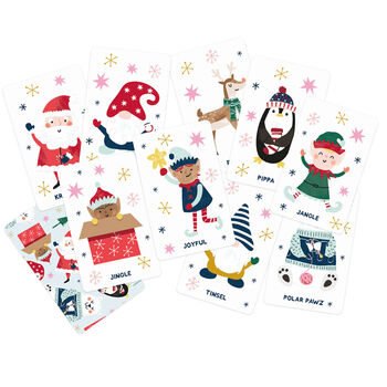 Festive Snap Family Game Christmas Crackers X Six, 4 of 5