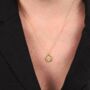 Polaris Coin North Star Pendant Necklace In Gold, thumbnail 6 of 10