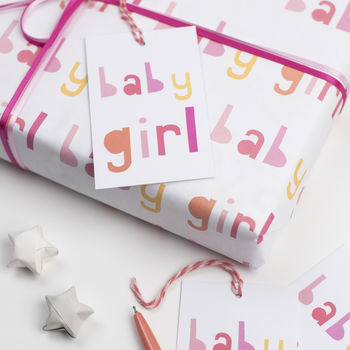 Baby Girl Wrapping Paper Set, 8 of 9