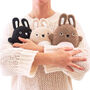 Plush Brown Fluffy Rabbit Soft Toy, thumbnail 5 of 5