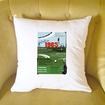 Cushion Gift For Golfers Personalised For Any Year Of The Sport, 4 of 9