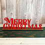 Fancy Font Merry Christmas Standing Sign With Base Decoration, thumbnail 1 of 5