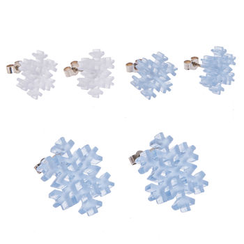 Perspex And Silver Snowflake Stud Earrings, 4 of 8