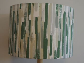 Abstract Green Lines Handmade Lampshade, 7 of 9
