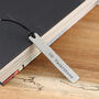 Personalised Teachers Gift Pewter And Leather Bookmark, thumbnail 3 of 10