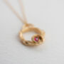 Real Ruby And Gold Vermeil Plated Eternity Necklace, thumbnail 6 of 9
