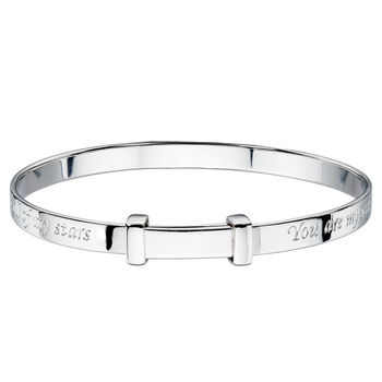 Personalised Luna Sun And Moon Christening Bangle, 5 of 5