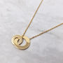 18k Gold Vermeil Plated Interlocking Rings Necklace, thumbnail 1 of 4