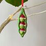 Ceramic Peas In A Pod Christmas Decoration, thumbnail 6 of 7