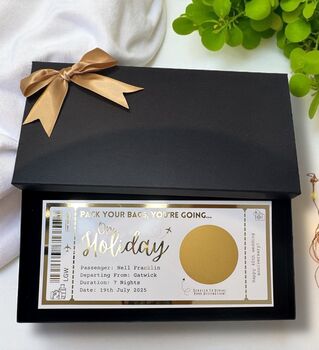 Personalised Scratch Card Surprise Holiday Gift Voucher Ticket, 9 of 11