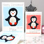 Personalised Arctic Penguin Christmas Card, thumbnail 1 of 8