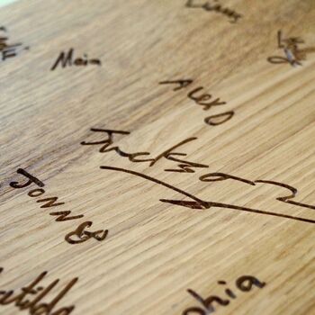 Personalised Chopping Board With Hand Written Engraving, 5 of 6