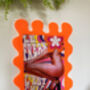 Neon Orange Wall Print Blobby Frame Free Print Included, thumbnail 4 of 10