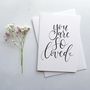 'You Are So Loved' Modern Calligraphy Card, thumbnail 1 of 3
