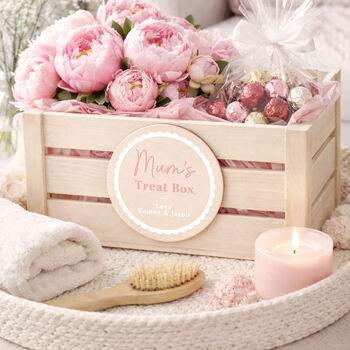 Personalised Luxury Treat Box For Mum Personalised Gift Crate Mothers Day Gift Idea, 6 of 7