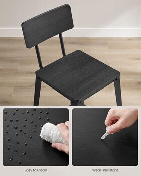 Bar Stool Set Bar Chairs With Backrest, 5 of 9