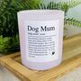 Personalised Mothers Day Dog Mum Definition Candle, thumbnail 4 of 12