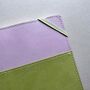 Vegan Leather Pocket Journal Lilac And Matcha, thumbnail 2 of 5