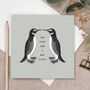 Romantic Anniversary Card With Kissing Penguins, thumbnail 1 of 3