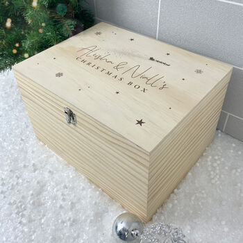 Personalised Couples Christmas Eve Box Five Sizes, 3 of 8