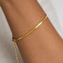 Herringbone Flat Snake Chain Bracelet, thumbnail 1 of 8