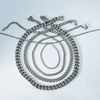 Stainless Steel Cuban Chain Necklaces 16' 26', 2 of 8