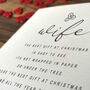 Personalised Christmas Card For Wife, thumbnail 3 of 3