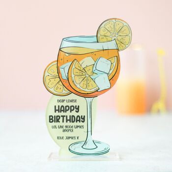 Personalised Cocktail Card, Aperol Spritz, 3 of 7
