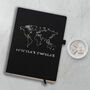 Personalised World Map And Coordinates Notebook, thumbnail 1 of 4