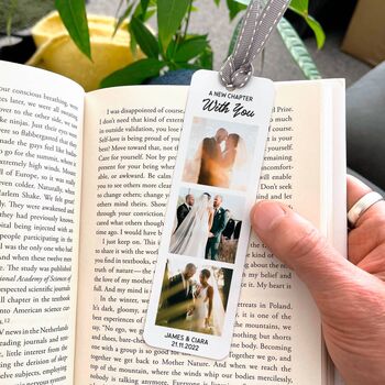 Personalised New Chapter Photo Metal Bookmark, 2 of 3