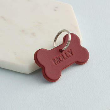 Personalised Leather Dog Name Tag, 3 of 6