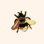 Gold British Bee Enamel Lapel Pin, thumbnail 5 of 5