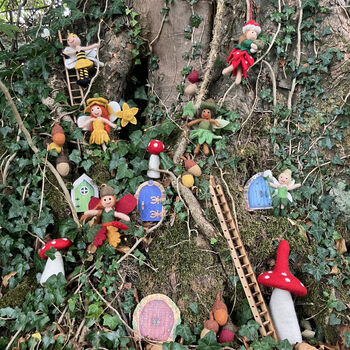 Handmade Felt Sage The Forest Fairy Hanging Decoration, 4 of 4