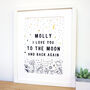 I Love You To The Moon And Back Again Print, thumbnail 4 of 4