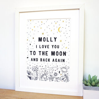 I Love You To The Moon And Back Again Print, 4 of 4