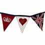 Jubilee Bunting In Hand Embroidered Wool, thumbnail 3 of 4