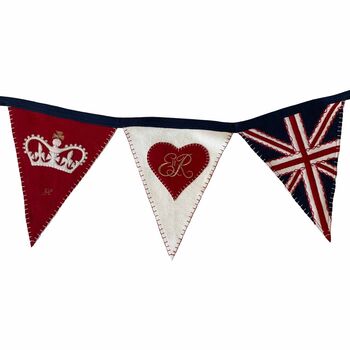 Jubilee Bunting In Hand Embroidered Wool, 3 of 4