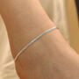 Pure Silver Slim Chain Silver Indian Payal Anklet, thumbnail 1 of 8