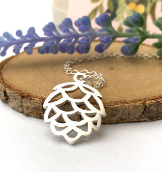 Sterling Silver Autumn Pinecone Christmas Necklace, 2 of 12