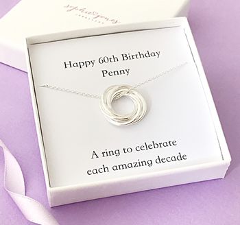 Personalised 60th Birthday Necklace By Sophie Jones Jewellery ...