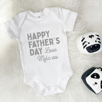 Personalised Happy Father's Day Love… Babygrow, 6 of 8