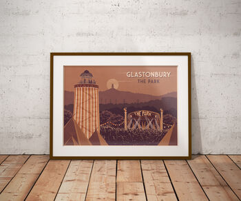 Glastonbury Festival Park Stage Travel Poster Art Print, 5 of 8