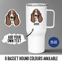 Basset Hound Travel Mug, thumbnail 1 of 5