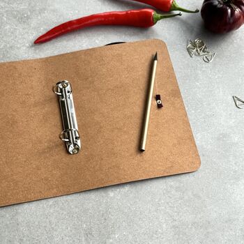 Father's Day Gift A4 Recycled Leather Folder Dad's Recipes, 2 of 5