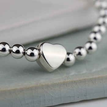 Milly Silver Heart Charm Bracelet, 3 of 4