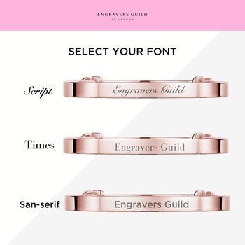 Personalised Rose Gold Expandable Hearts Kids Bangle – Medium, 2 of 5