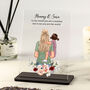 Personalised Mum Daughter Floral Acrylic Plaque, thumbnail 1 of 6