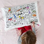 Dinosaur Pillowcase Kit + 10 Pens, Colour In And Learn, thumbnail 1 of 6