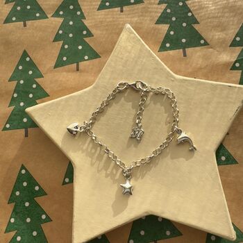 Girls Necklace Sterling Silver Heart Star Butterfly Or Dolphin, 2 of 6