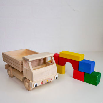 Wooden Tipper Truck With Building Blocks, 7 of 8